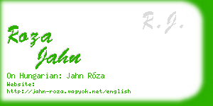 roza jahn business card
