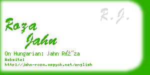 roza jahn business card